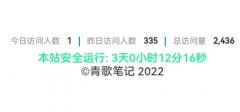 给网站加上访客统计—你是第位访客